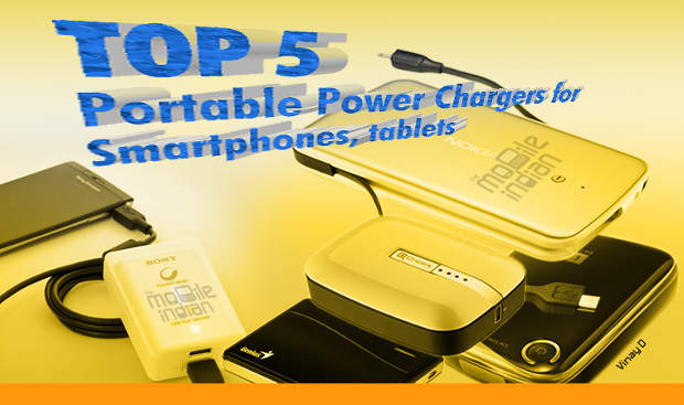Top 5 Portable power chargers for smartphones, tablets