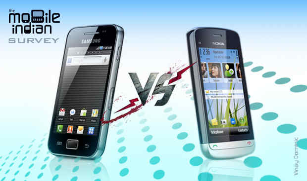Nokia C5-03 at No. 1, Samsung Galaxy Ace-S5830 fluctuating: TMI survey