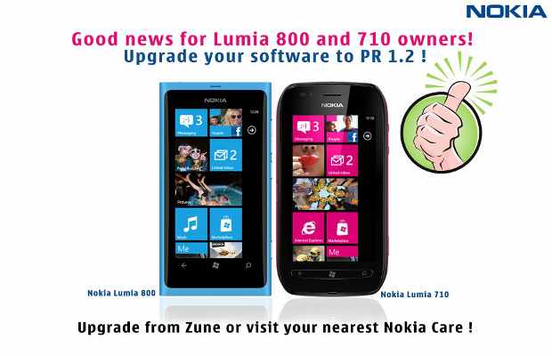Nokia India issues update for Lumia 710, Lumia 800