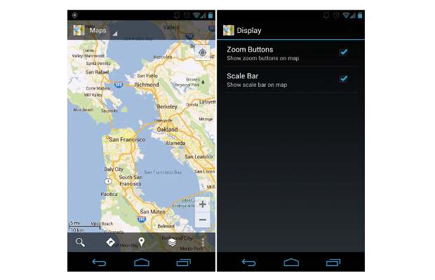 Google Maps for Android gets zoom buttons, scale bar