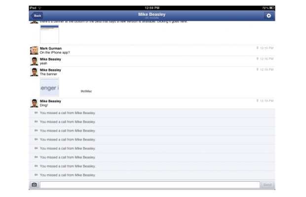 Facebook Messenger with video calling coming for iPad