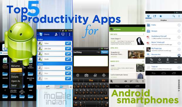 Top 5 productivity apps for Android smartphones