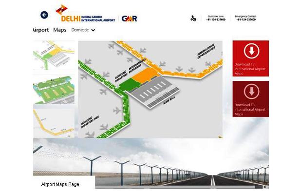 Airport-Maps-Page Delhi Airport app for Windows 8