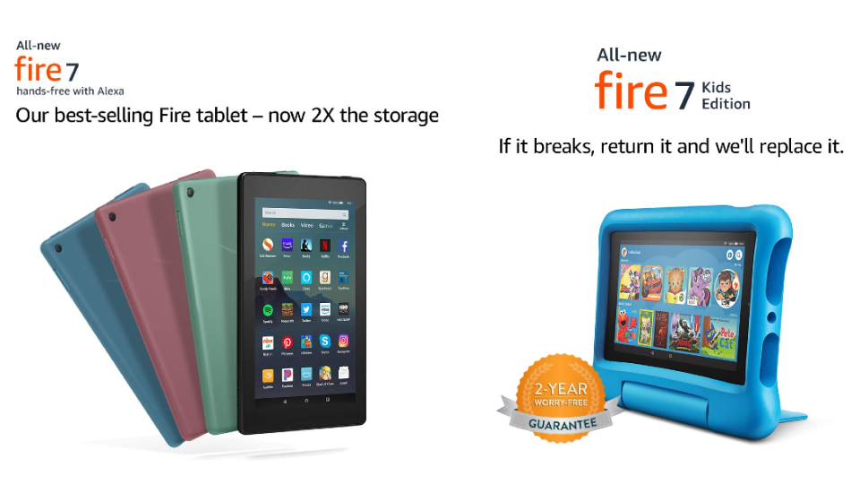 Amazon Fire 7, Fire 7 Kids Edition announced
