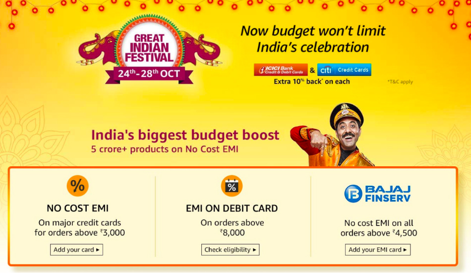 Amazon Great Indian Festive Sale set to return during October 24 - 28