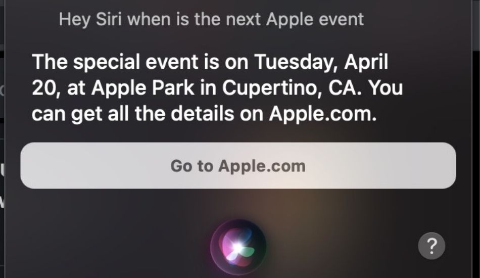 Siri leaks Apple's upcoming event date