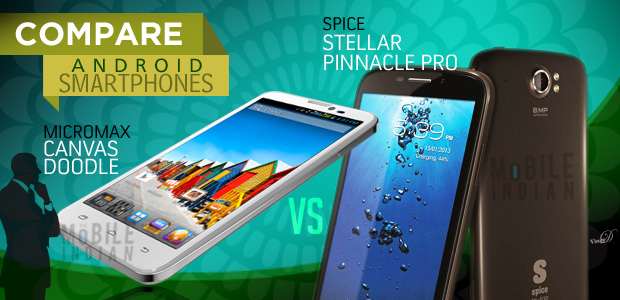 Micromax Canvas Doodle vs Spice Stellar Pinnacle Pro Mi-535