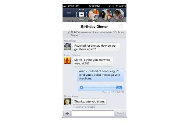 Facebook app for iOS updated with new design, chat heads, stickers