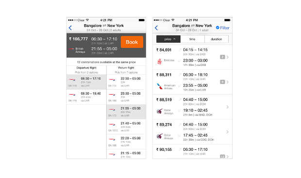 Redesigned Cleartrip app for iOS 7 now available