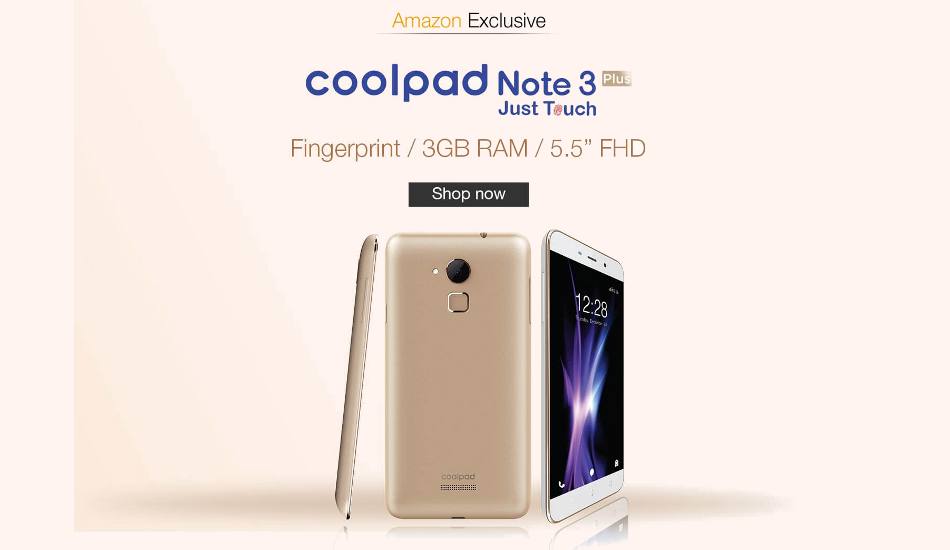 Coolpad Note 3 Plus now available for purchase at Amazon India for Rs 8,999