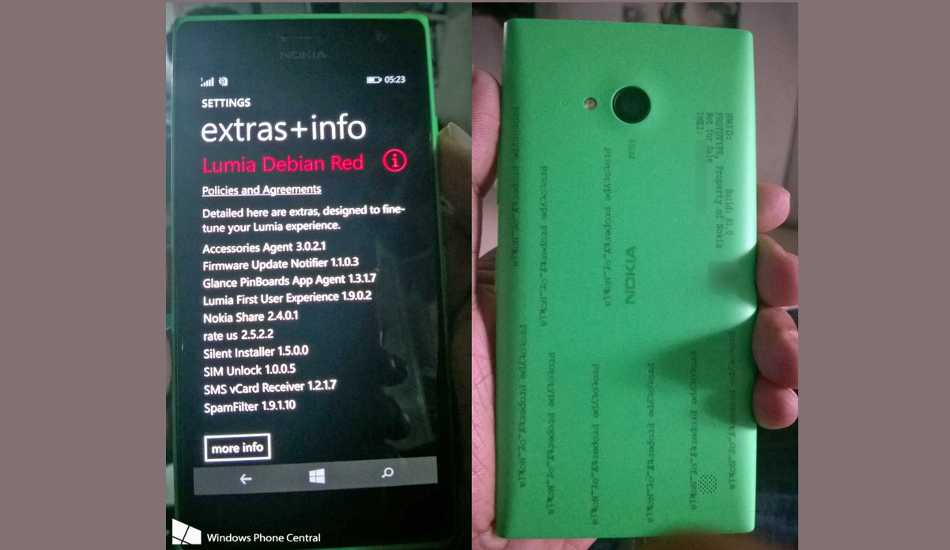 Images of Nokia Lumia 730 aka Superman leaked online