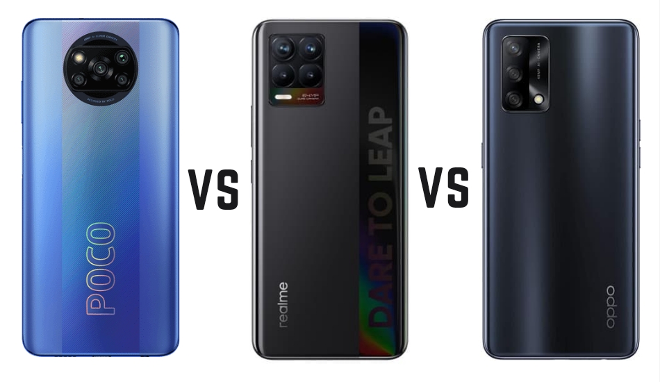 Oppo F19 vs Realme 8 vs Poco X3 Pro