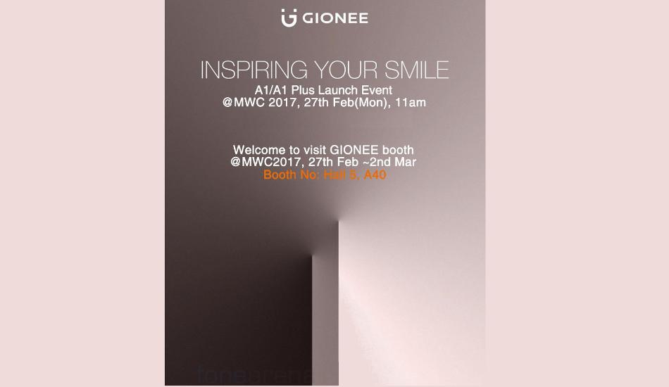 Gionee A1, A1 Plus set to unveiled on February 27 at MWC 2017