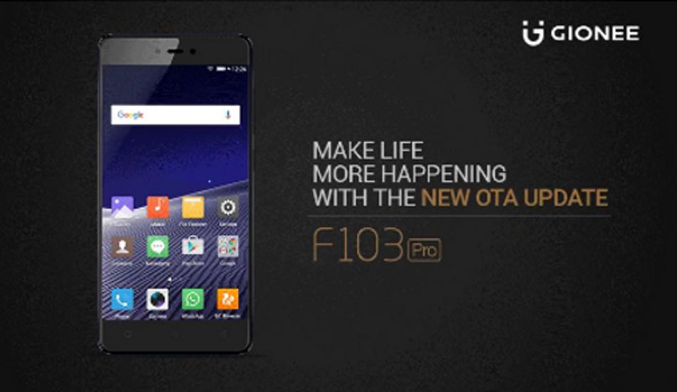 Gionee F103 Pro get new OTA update, brings Panic Botton support and more