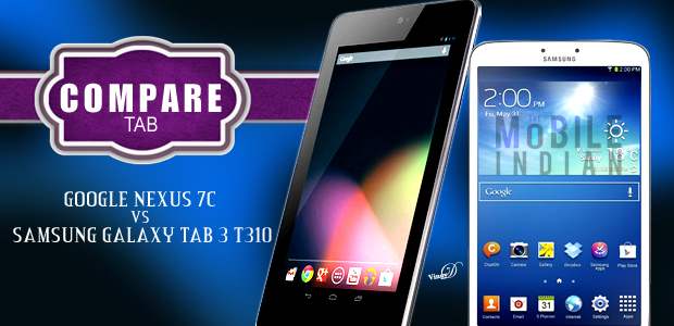 Samsung Galaxy Tab 3 T310 Vs Google Asus Nexus 7C