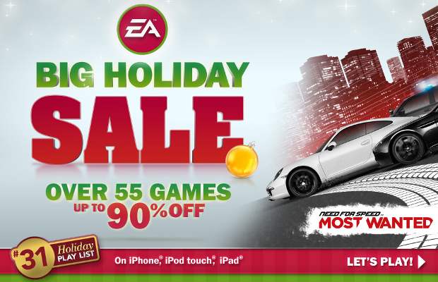 EA Mobile announces Big Holiday Sale of games for iOS, Android