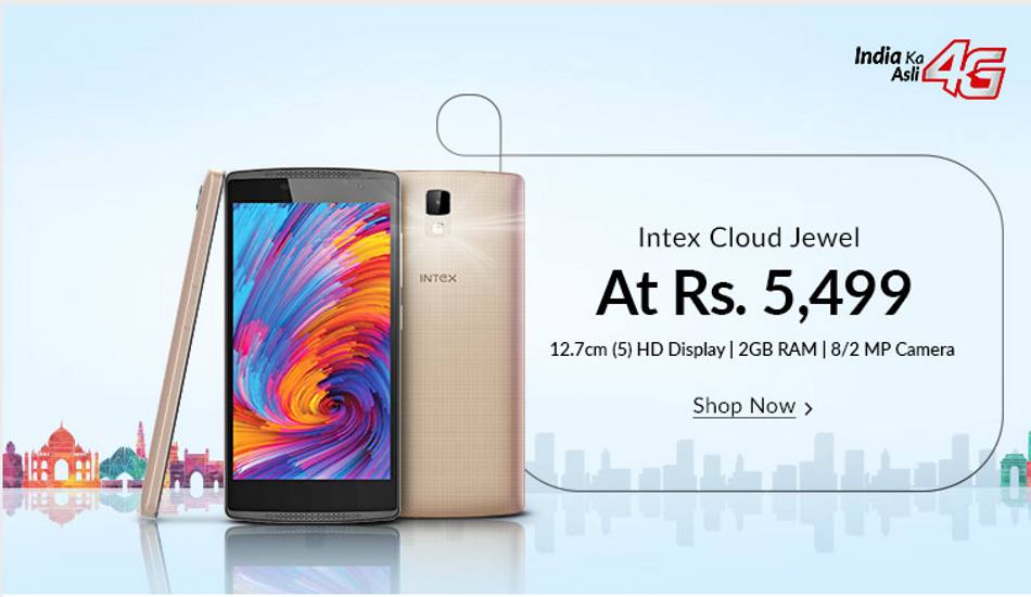 Intex Cloud Jewel gets a price cut, now available at Rs 5,499