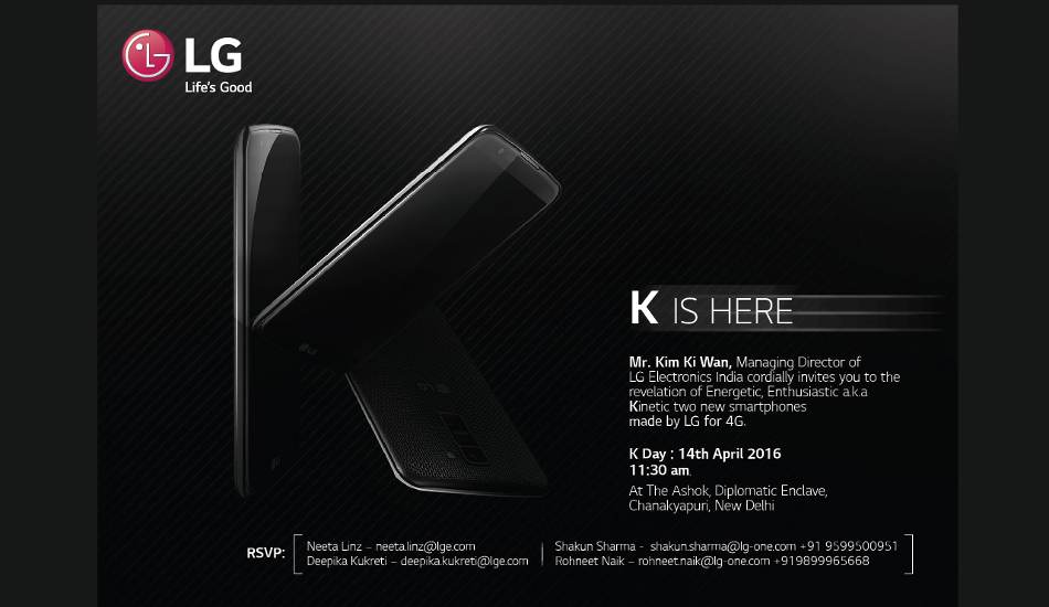 LG to launch two K series 4G smartphones in India on April 14