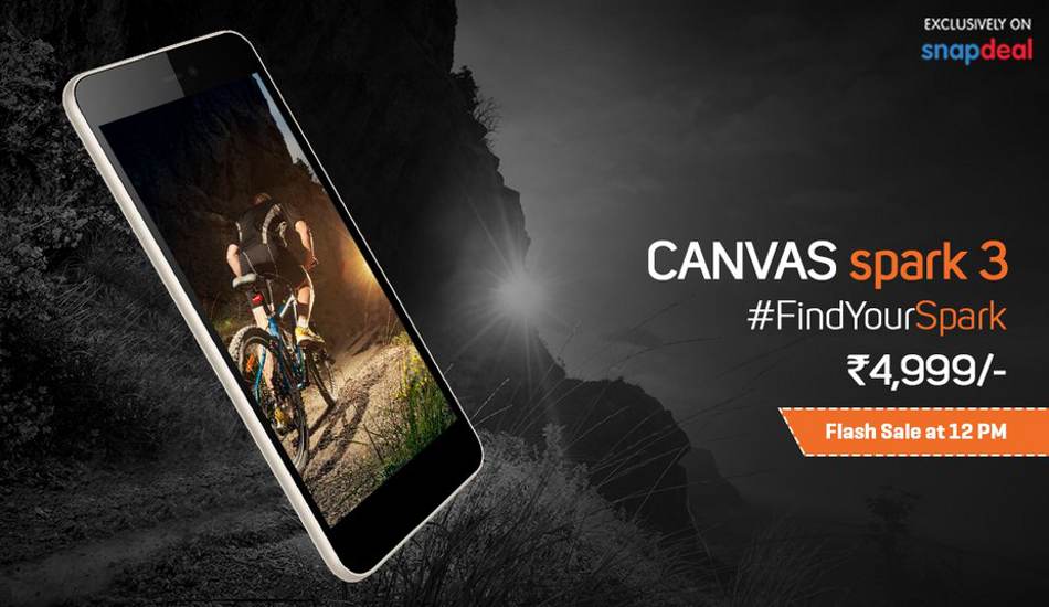 Second flash sale of Micromax Canvas Spark 3 today at 12 noon