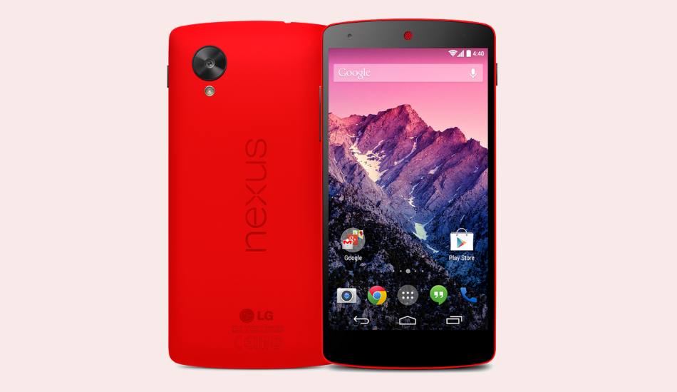 Bright red Nexus 5 now available in India via Google Play Store