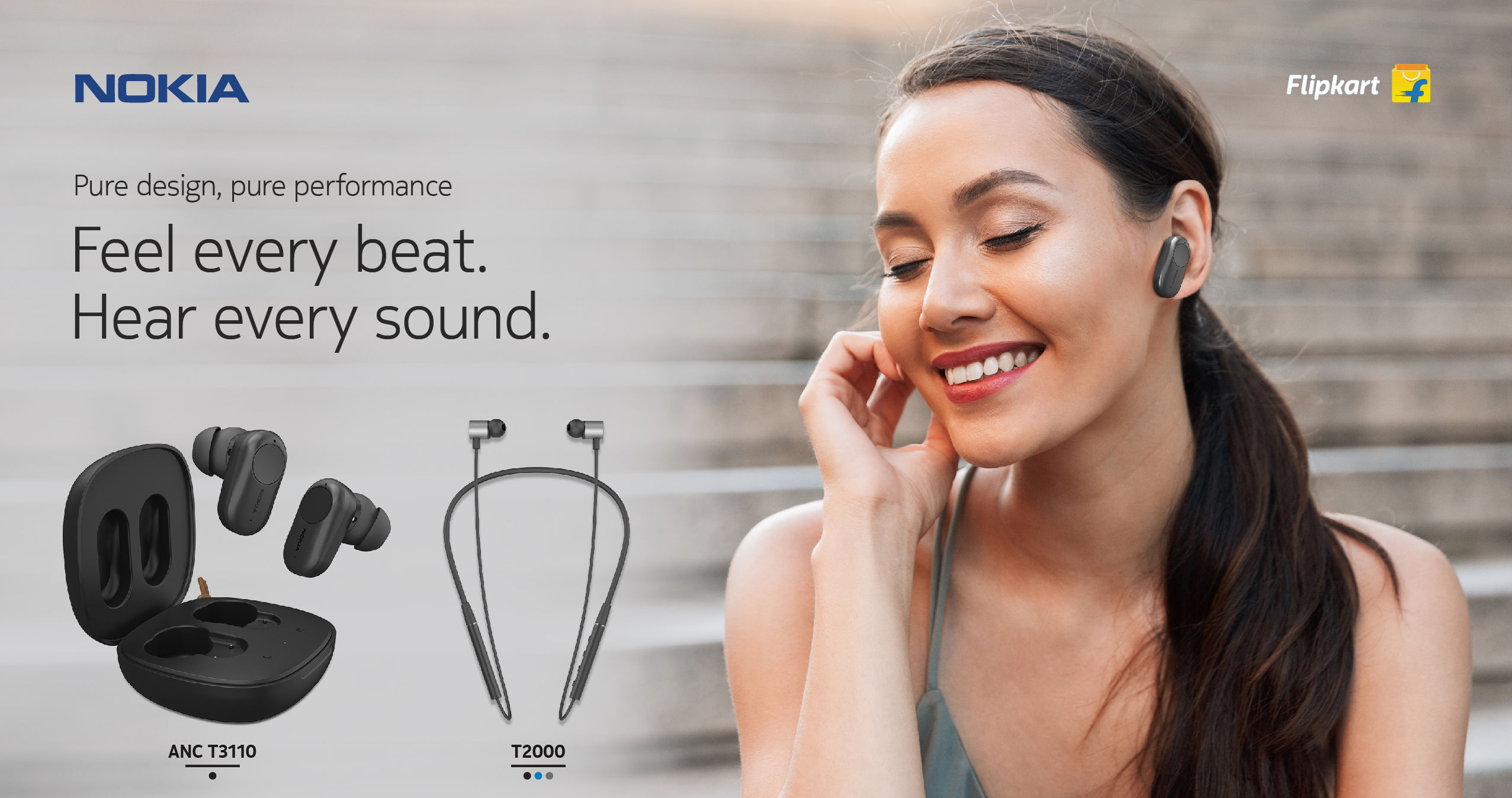 Flipkart launches Nokia TWS earbuds along with Neckband wireless earphones