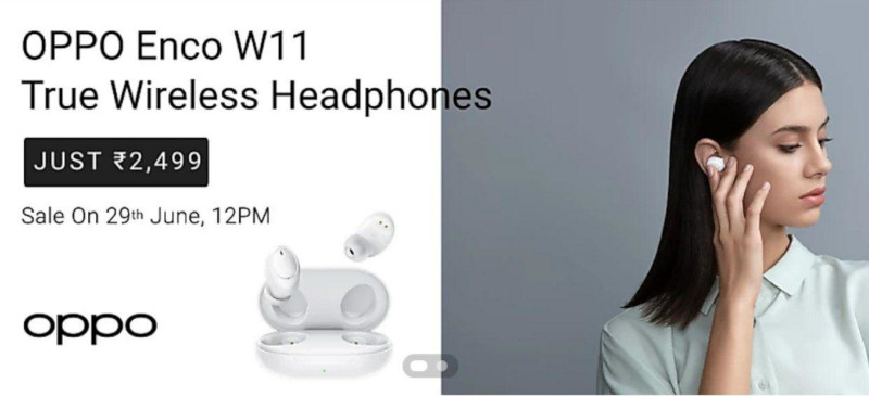 Oppo Enco W11 True wireless headphones launched in India