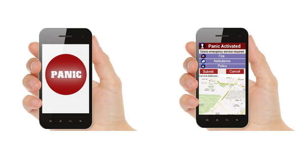 Panic emergency alert Android application launched