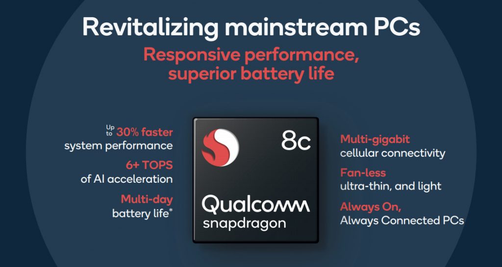 Qualcomm Snapdragon 7c, Snapdragon 8c compute platform announced