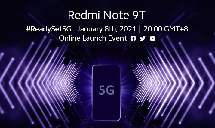 Redmi Note 9T to be announced on January 8