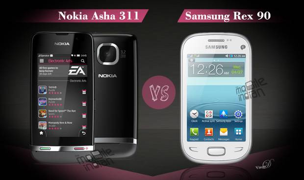 Nokia Asha 311 vs Samsung Rex 90