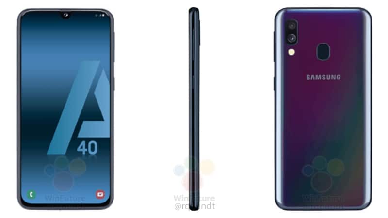 Samsung Galaxy A40 leaked renders show Infinity U display and dual rear cameras