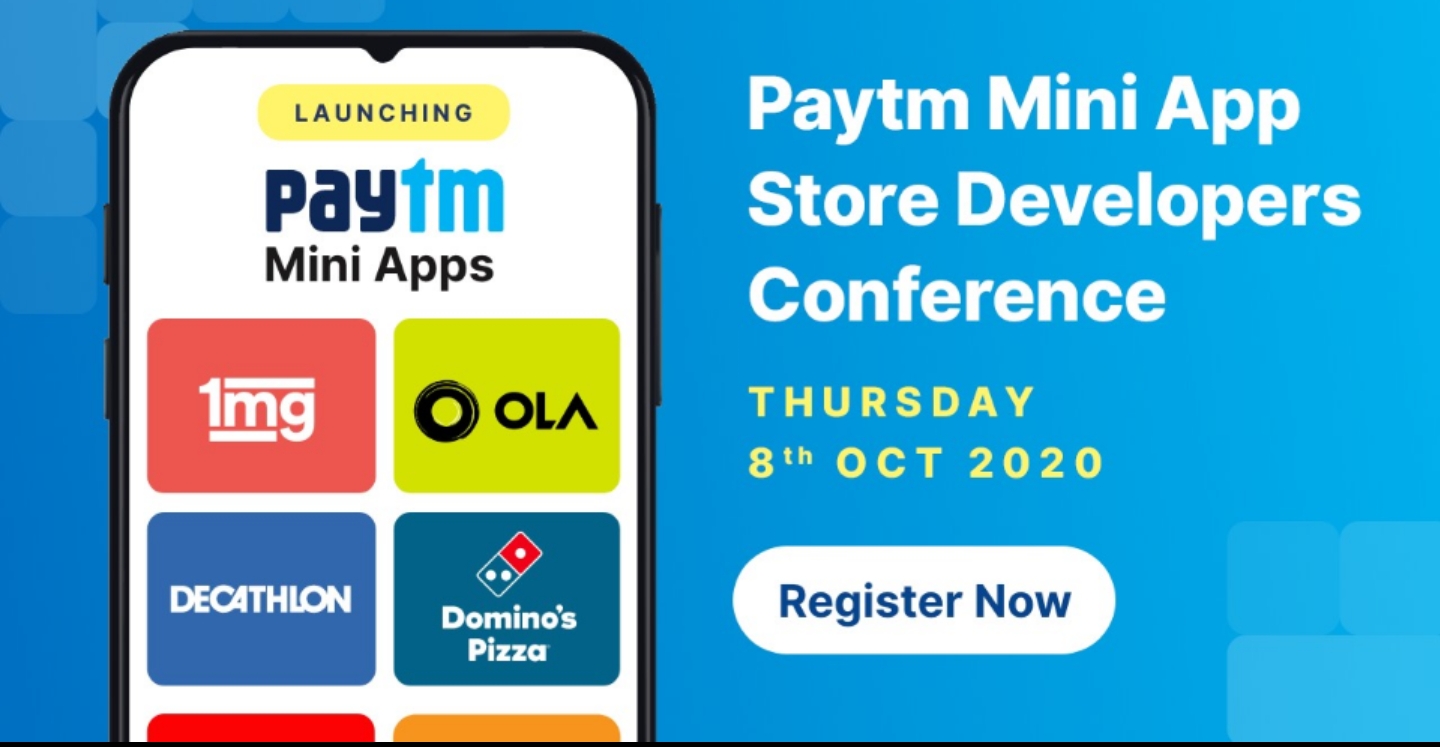 Paytm to host a Developer Conference on 8th October for Paytm Mini Apps