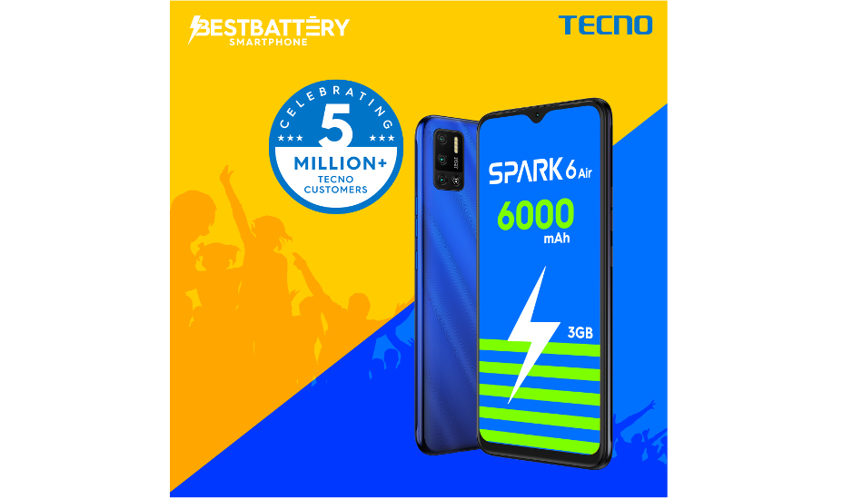 Tecno launches 3GB variant of Spark 6 Air smartphone