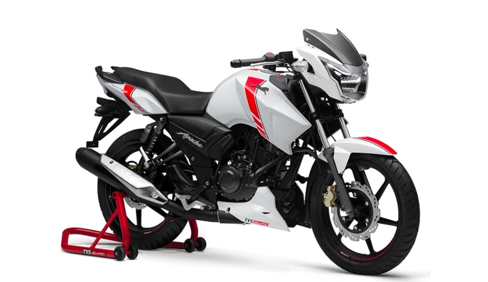 TVS Apache RTR 160 White Race Edition launched in India