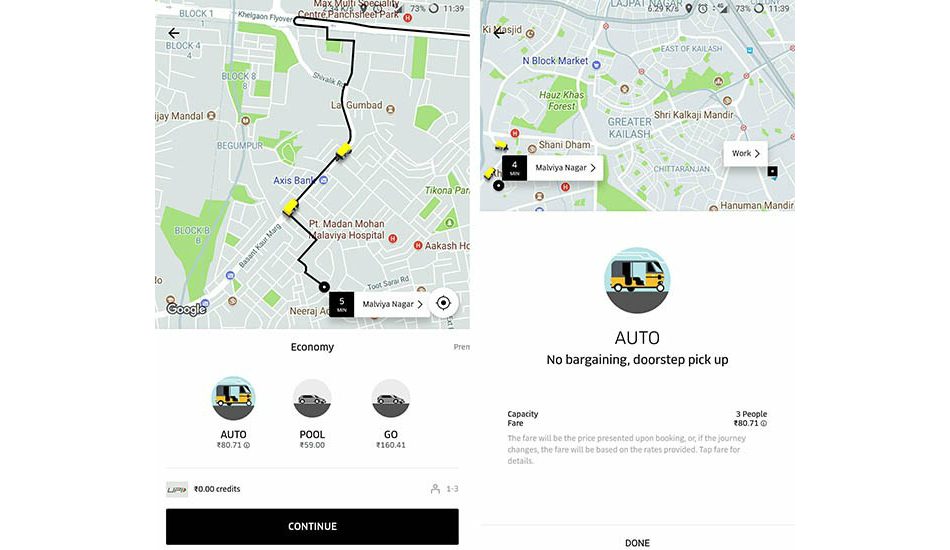 Uber recommences Auto service in parts of Delhi NCR