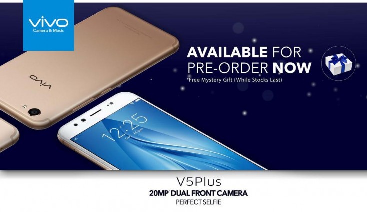 Vivo V5 Plus is now available for pre-order in India for Rs 27,980