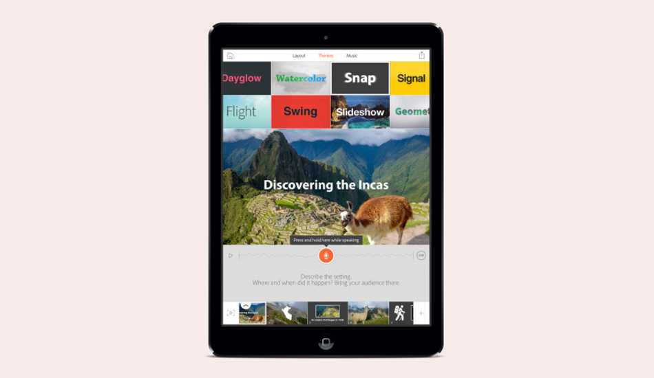 Adobe Voice app for Apple iPad arrives for video storytelling enthusiasts