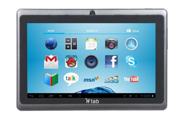 Wtab 7.2, android ICS tablet launched in India for Rs 4899