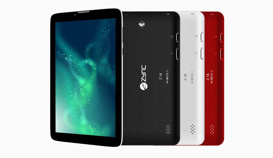 Zync Z18 voice calling tablet launched for Rs 6,009