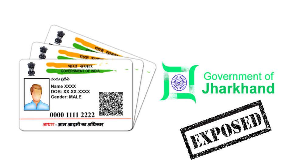 Jharkhand government exposes Aadhaar numbers of several employees