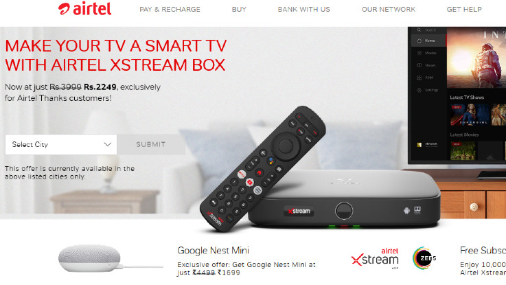 Airtel Xstream Thanks offer: Now get Google Nest Mini at a discounted price