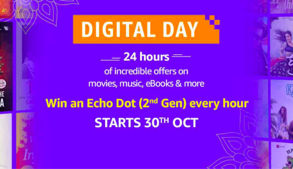 Amazon Digital Day on October 30 will offer discounts, cashbacks on digital products