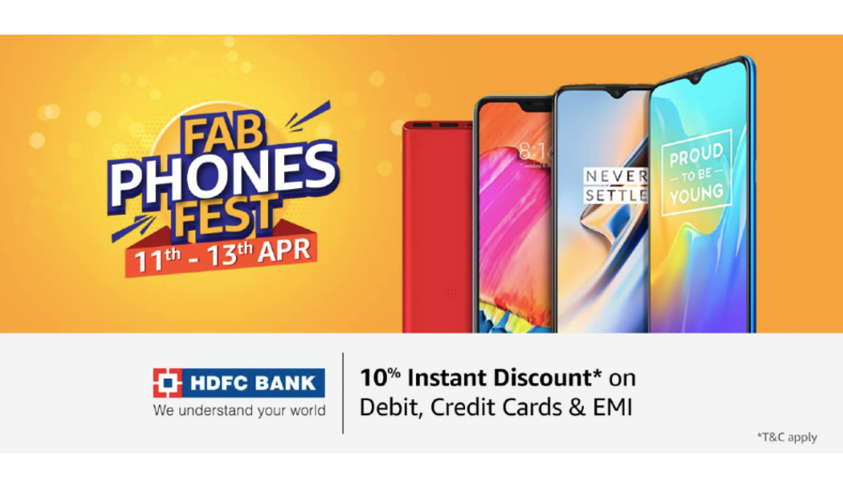 Amazon Fab Phones Fest: Offers on OnePlus 6T, Galaxy S9 and more