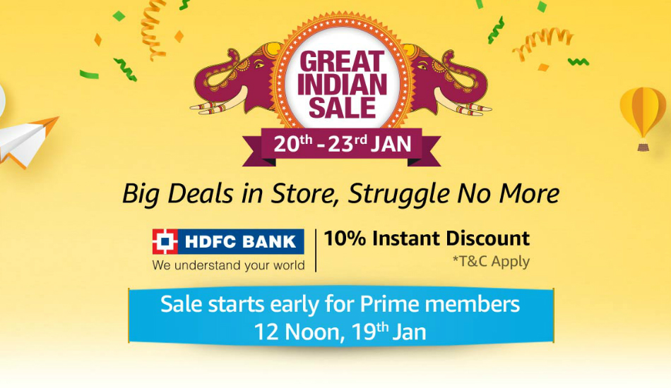 Amazon Great Indian Sale to begin from January 20