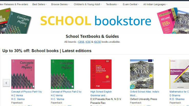 Amazon introduces School Bookstore in India