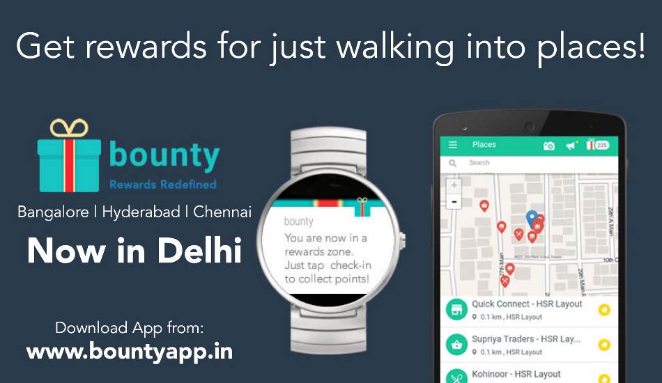 Bounty rewards app launched for Delhi