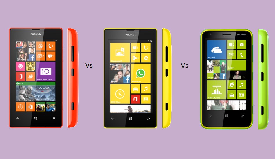 Nokia Lumia 525 vs Lumia 520 vs Lumia 620