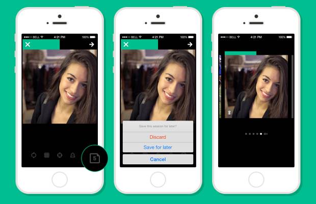 Time Travel, saving video edits in Vine app for Android, iOS