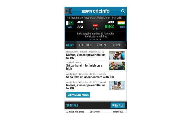 Review: ESPNCricinfo App for iOS