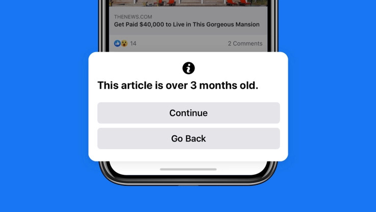 Facebook rolls out new notification screen to alert users for sharing old news